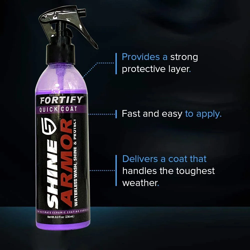 9H Spray Protect Car Wax Ceramic Coating for Cars and Car Polish Sealant - Easy to Use Hydrophobic Spray Detailer SHINE ARMOR
