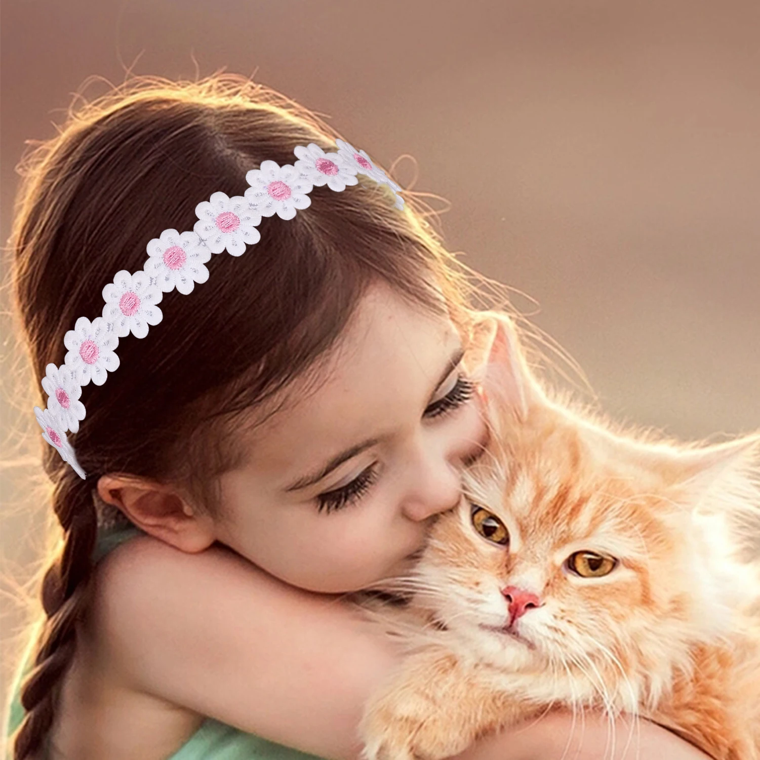 Flower Headband Daisy Girls Suower Crown Hair Wreath Bohemian ddmysmile Floral Soft Hair Bands Wedding Festivals Party Smile