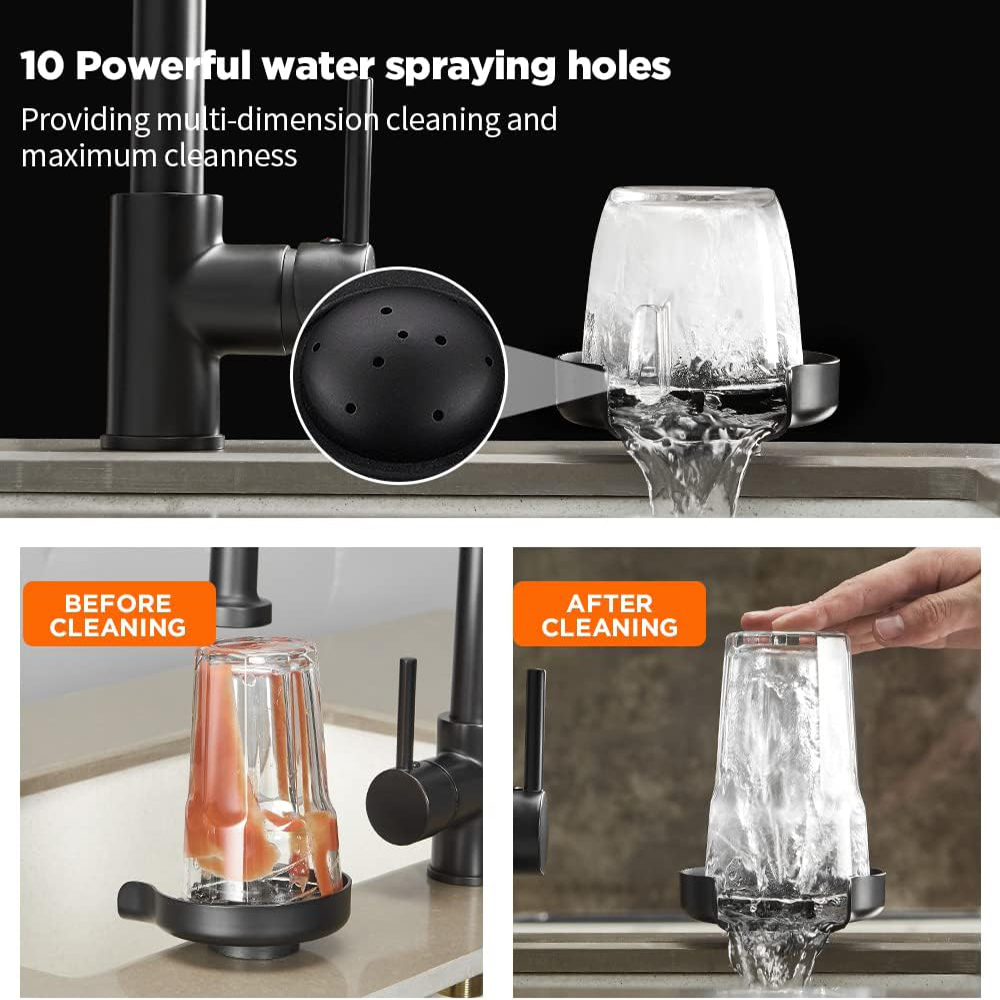 New glass washer home cup cleaning cup washing machine bar cup washer stainless steel cup washers gold five leaves