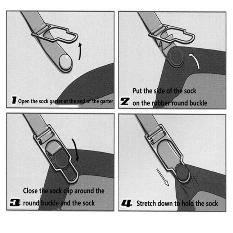 Pair Shirt 1 Men Stay Belt With Non-Slip ddmysmile Locking Clips Adjustable Lock Shirts Tuckers Leg Thigh Suspender Garters Strap Smile