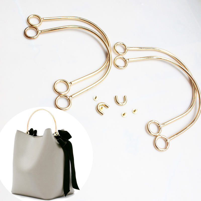 Geometric Shaped Metal Bag Handle Purse Frame Replacement for DIY Shoulder Bags Making Handbag Hardware Handle Accessories