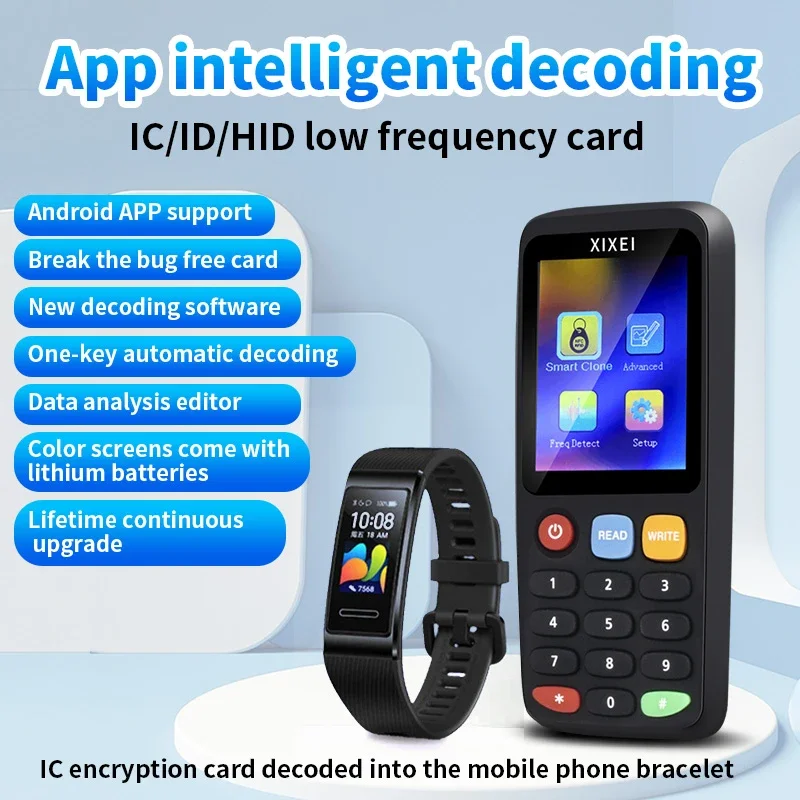 X7 Smart Card Reader RFID Key Clone Copier 13.56Mhz Badge Card Writer IC ID Token Duplicator 125Khz Tag Programmer