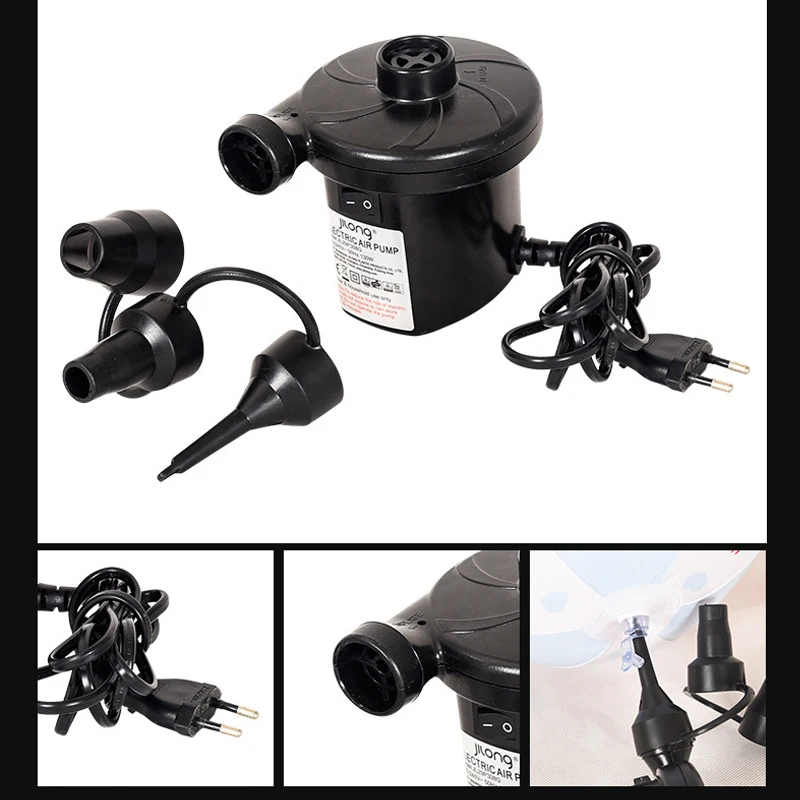 Electric Air Inflator for Camp Mattress, Hand Pump for Inflatable Beds, Bed Cushion, Foot Pedal for Swimming Floats, Yoga Balls