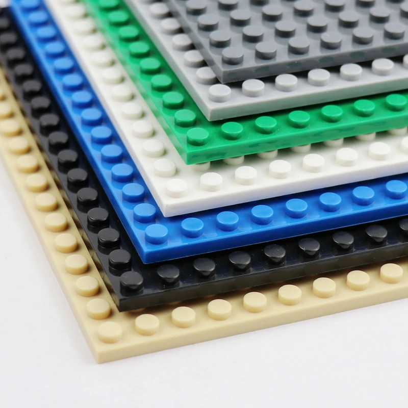 16x16 1 Piece Double-sided Base Plates MOC Building Blocks Educational Baseplate Compatible with Lego smile