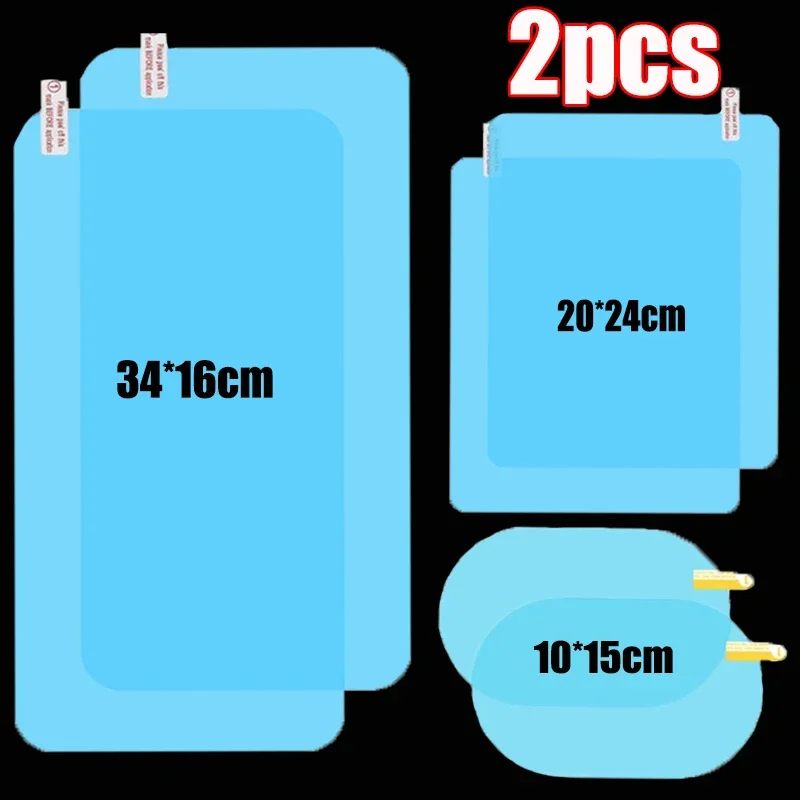 new Car Rainproof Film Anti-fog Cars Truck Rear View Mirror 2025 Transparent Film Anti-rain Waterproof Film Car Sticker Accessories