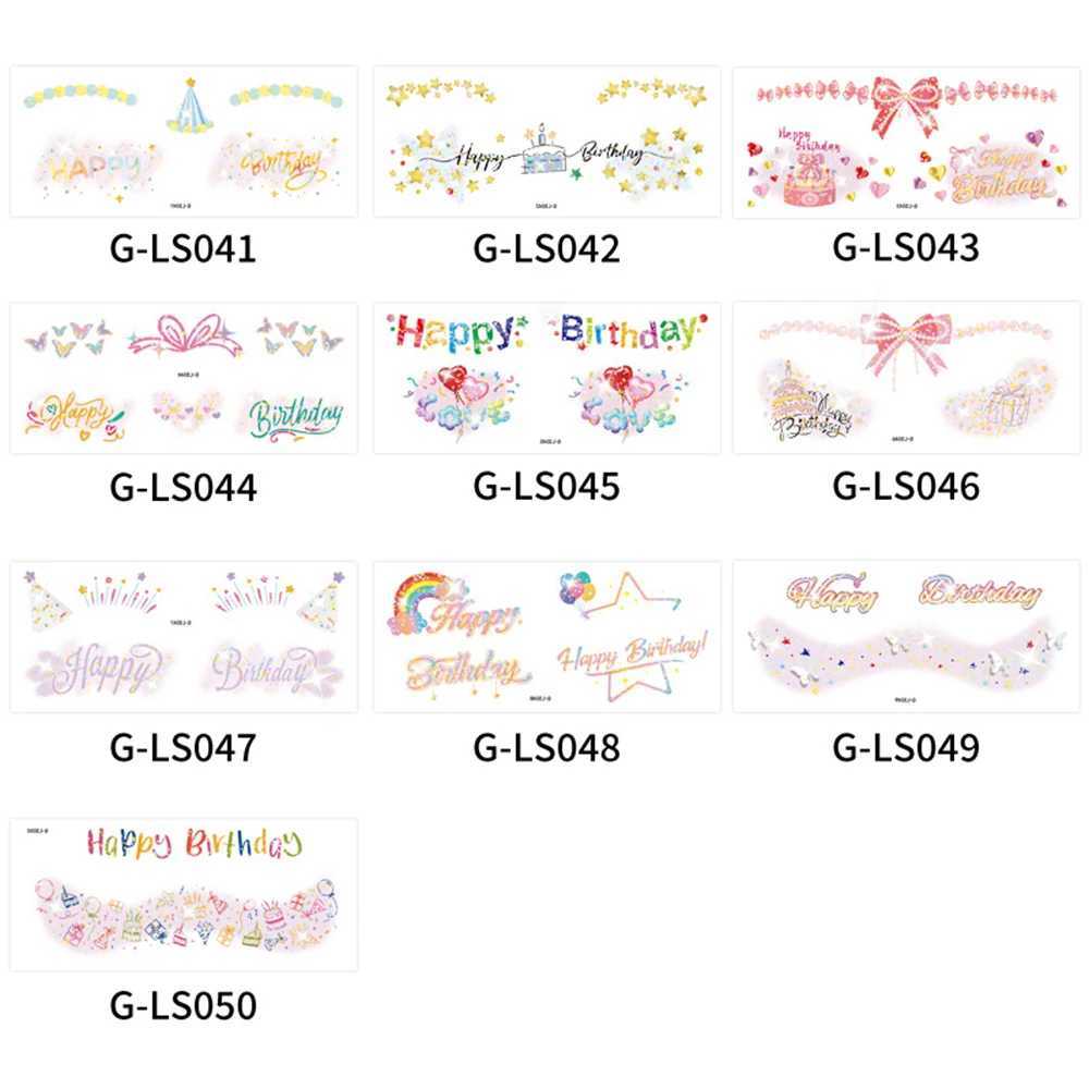 10 temporary tattoo stickers suitable for women children tattooed children Halloween makeup facial and body tattoos temporary waterproofing W241109