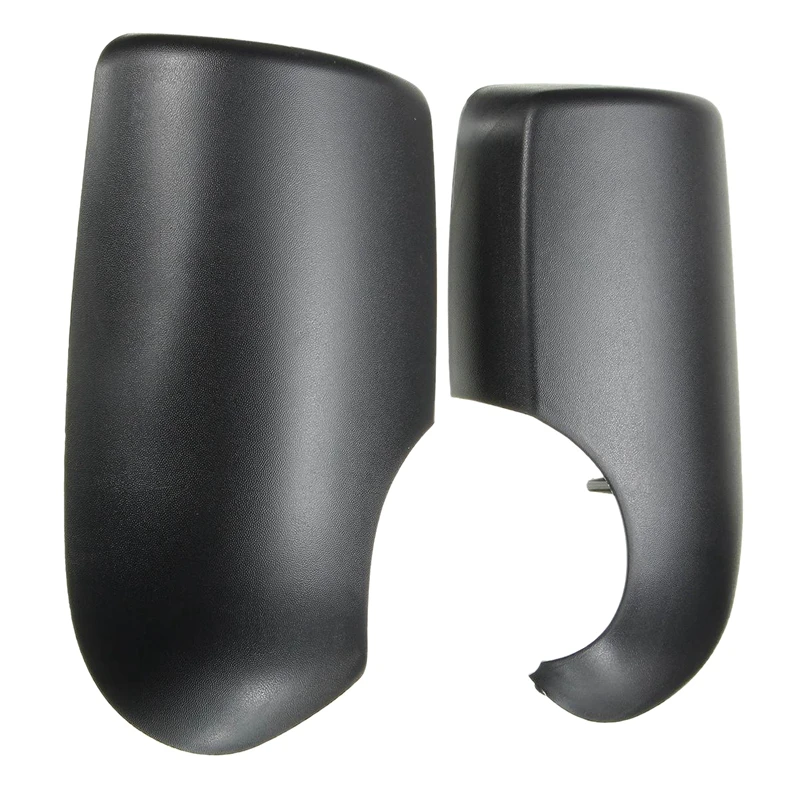 2Pcs ABS Black Door Wing MIRROR COVERS Near Passenger L+R for FORD TRANSIT MK6 MK7 2000-2014