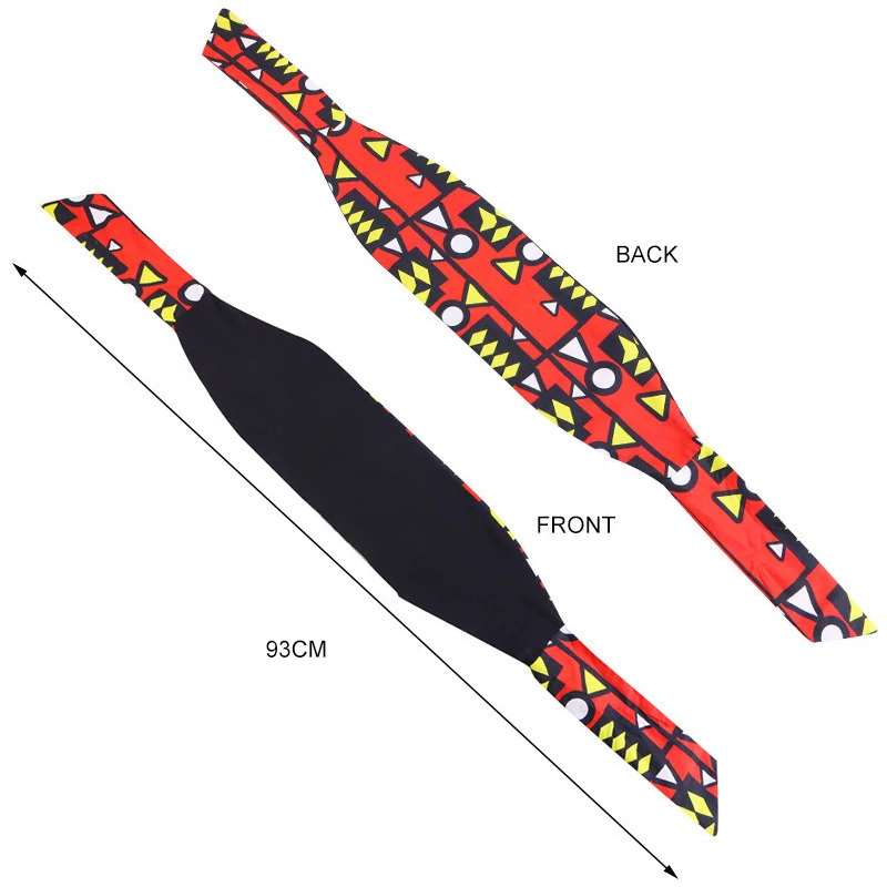 new Women Elastic Hair 2025 Band Satin Lined Bows Turban Headwrap Knotted Style Hairbands African Pattern Print Headband Hair Accessories