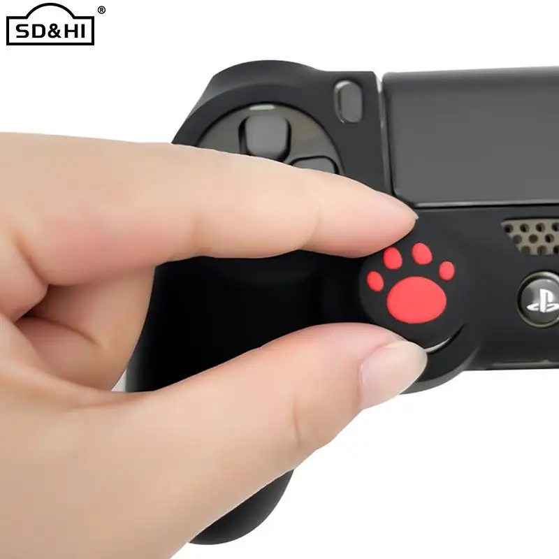 Cat Paw Thumb 4pcs/lot Stick Grip Cap Cover For PS3/PS4/PS5/Xbox One/Xbox 360 Controller Gamepad Joystick Case Accessories smile