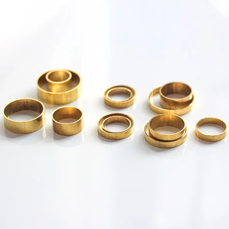 Brass Material H62 3Pcs/Lot Knife Crutch Handle Copper Hoop Ring Hand Guard Knives ddmysmile Tools DIY Making Accessories Parts Ferrule Smile