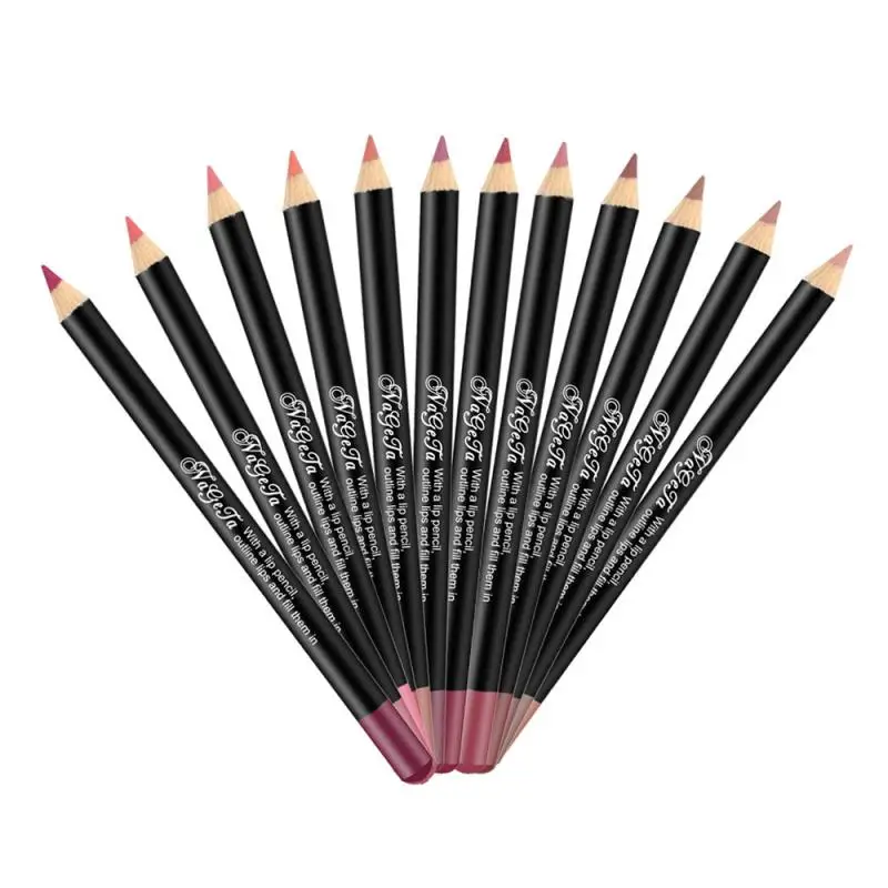 f fad Color Matte Lipstick Pencil Long Lasting Lip Liner Veet Lips Makeup Cosmetic Maquille Women Beauty Make Up Can Be Cut s