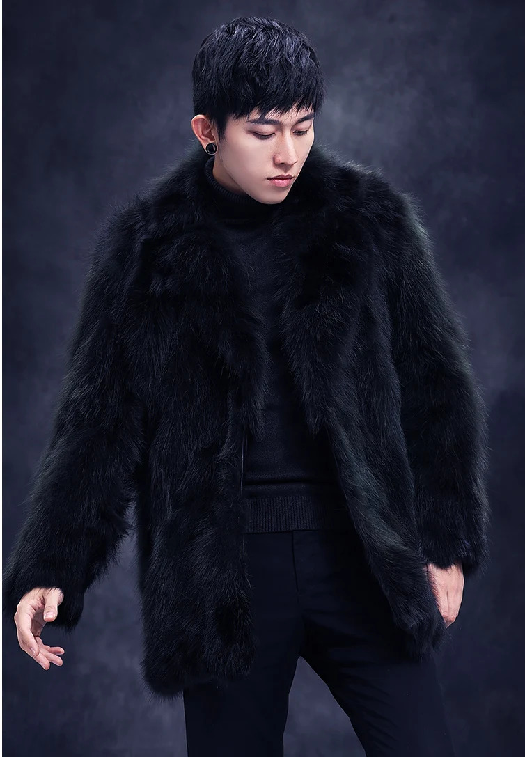 genuine genunie natural mens raccoon fur coat mens fashionable and warm winter jacket customizable in any size 241108