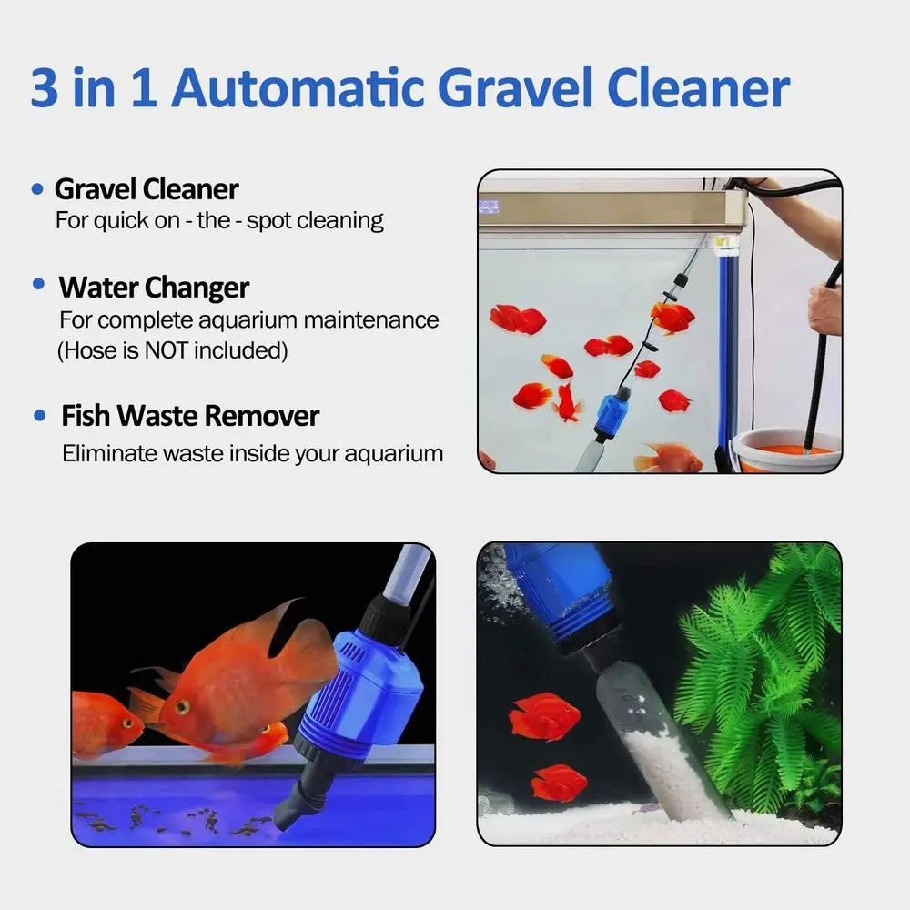 Sunsun HXS-02 Electric Aquarium Automatic Fish Tank Cleaner Water Change Vacuum Gravel Extractor Sand Washer Filter Pump