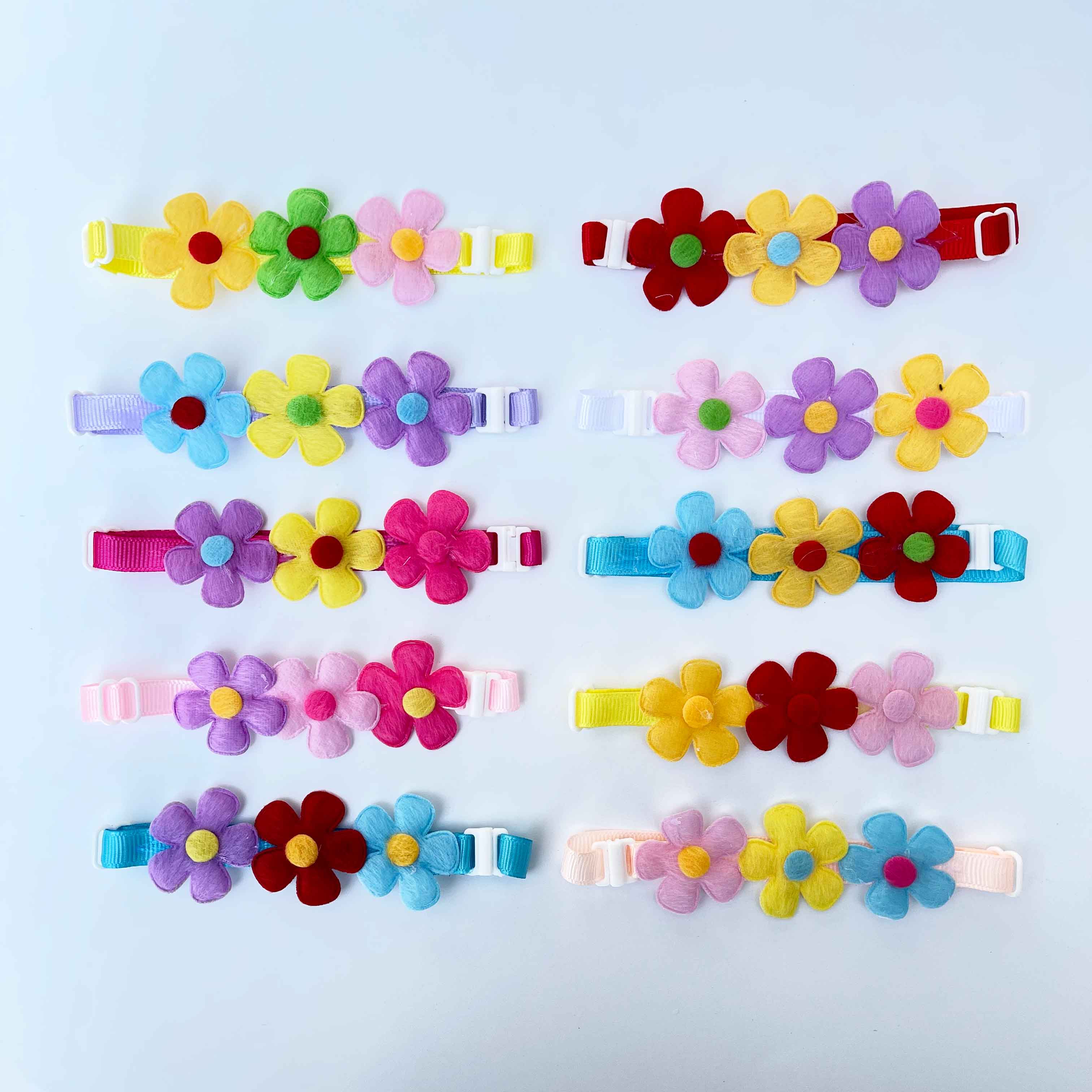 Update 50/100 Pcs New Pets Grooming Supplies Spring Flower Style Puppy Dog Collar Ties Accessories Cute Dogs Bow Tie Necktie