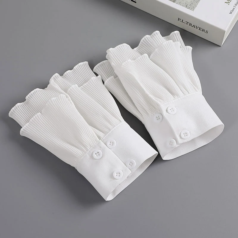 Cuffs Temperament Exquisite ddmysmile Lace Fake Sleeves Hand Sleeves Cuffs Women Detachable Shirt False Sleeves Scar Sleeves Lace Ruffles Smile
