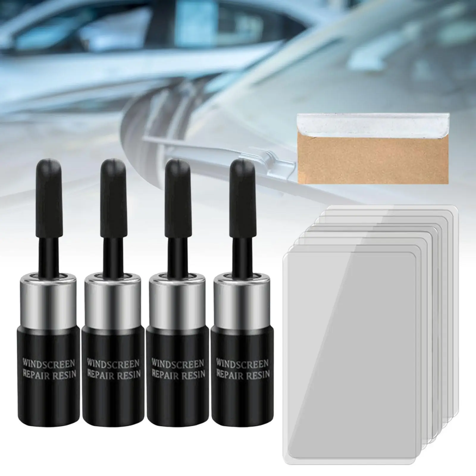 Windshield Crack Repair Scratch Chip Cracks Repairing Window Glass Set Automotive Nano Filler