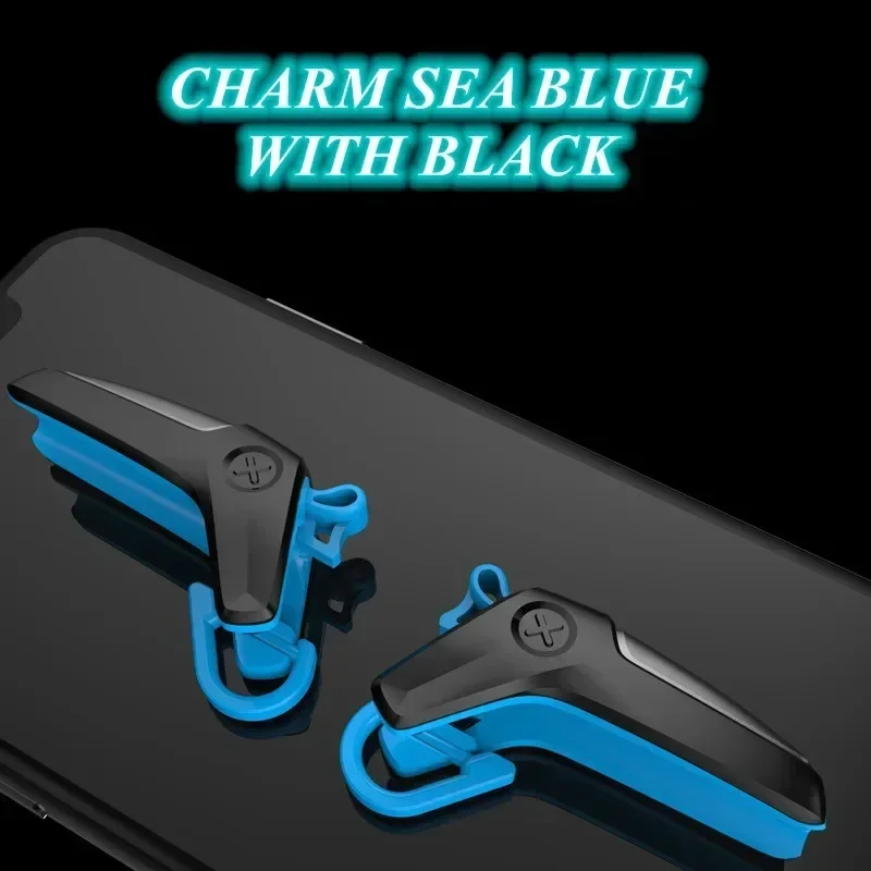 Gamepad 2Pcs 4 Fingers Trigger Mobile Phone Gaming Accessories For PUBG ddmysmile Aim Shooting Game Joystick Controller For Iphone Android Smile