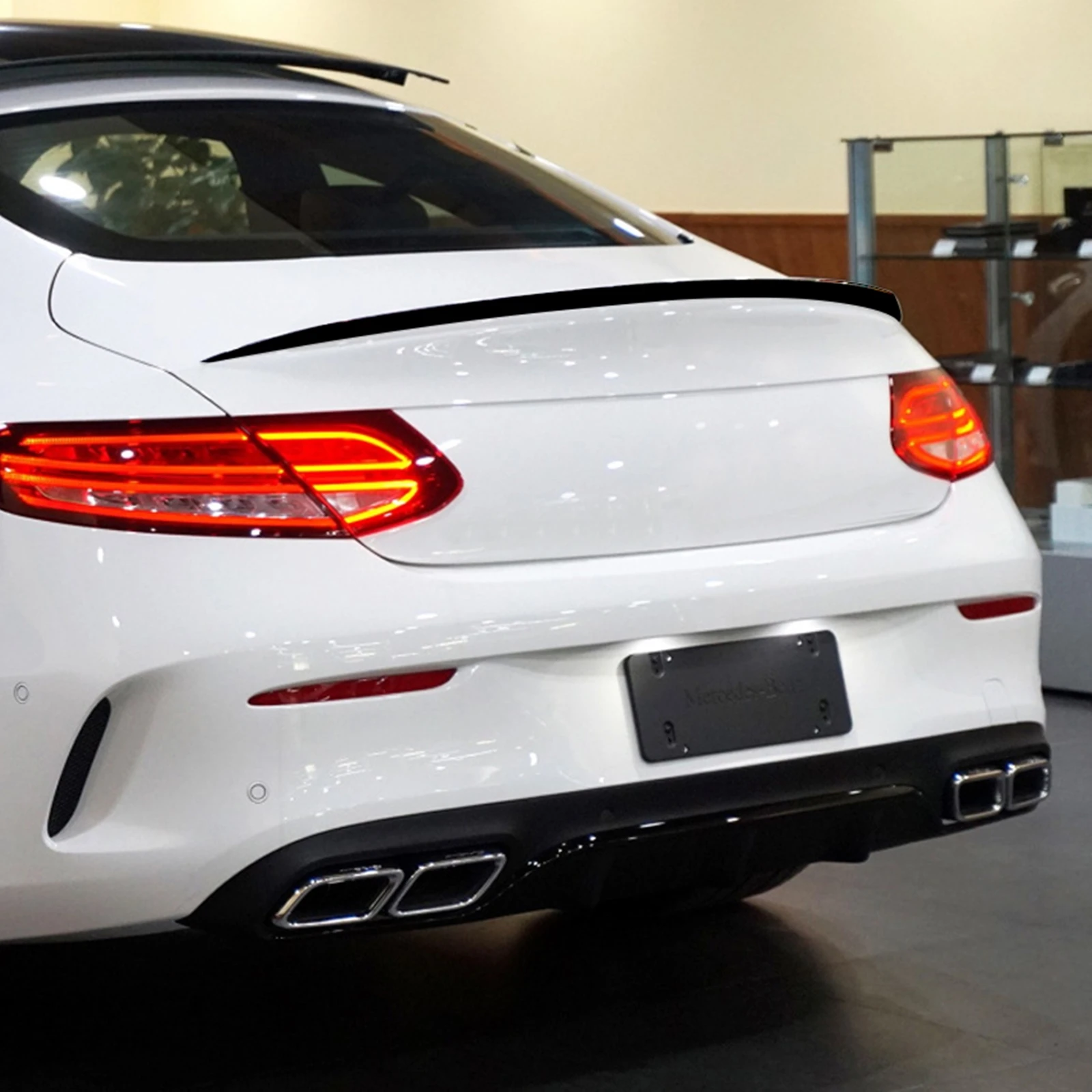 Trunk Rear Spoiler Wing For Mercedes Benz C Class Coupe W205 C205 2 Door 2015-2021 C43 C63 AMG C180 C200 C300 C350 Splitter Lip