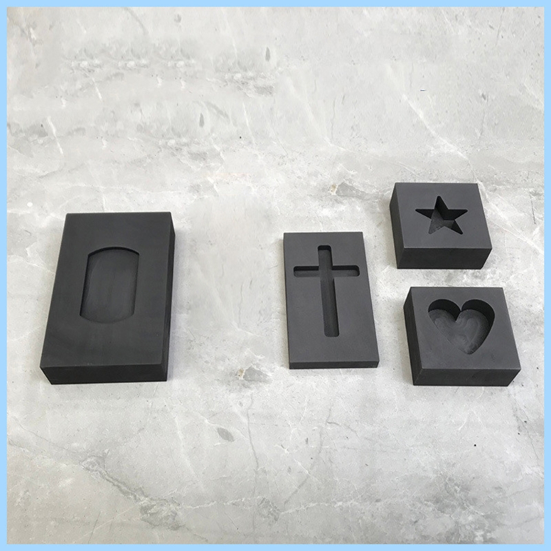Gold Silver Ingot Mold Cross Graphite Crucible Mold Melting Gold Silver nonferrous Metal Casting Refining Scrap Jewelry