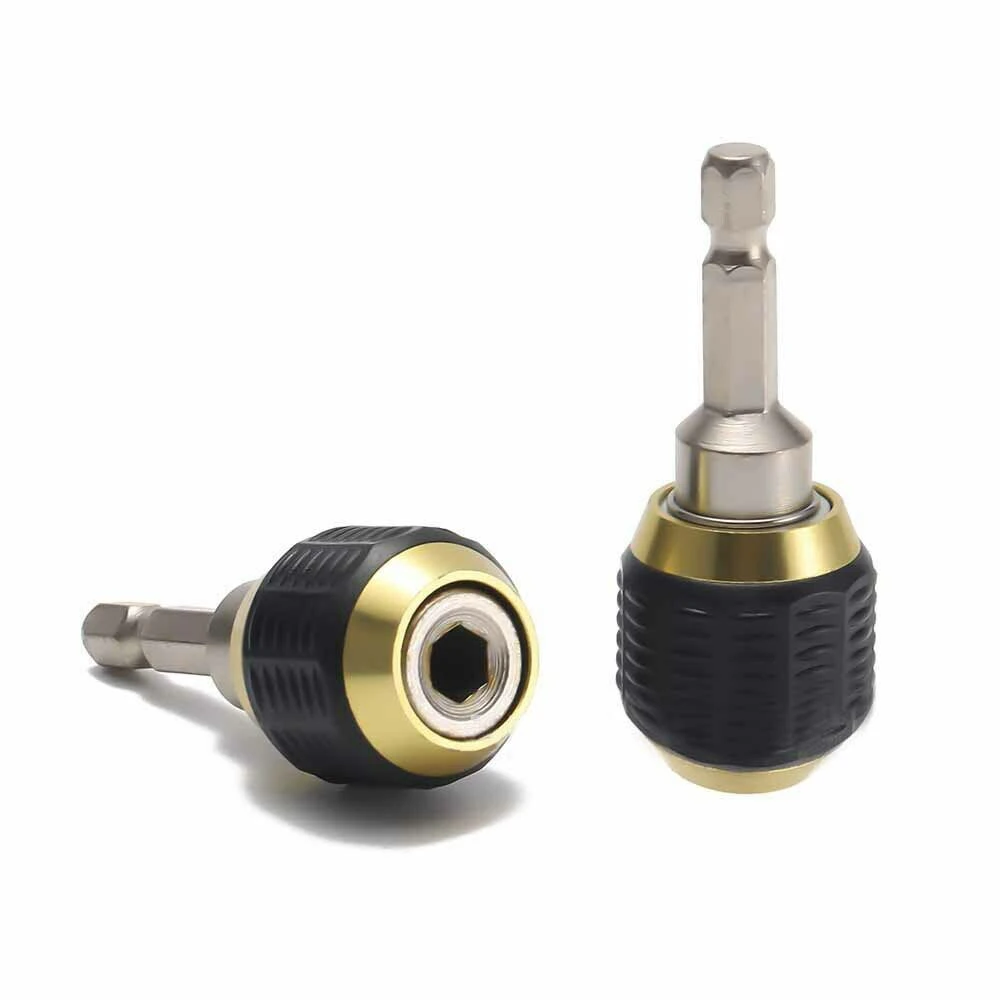 1/4In Hex Handle Connecting Rod 50mm Metal Shank Quick Coupling Drill Bit Quick Change Electric Drill Adapter Converters Tools