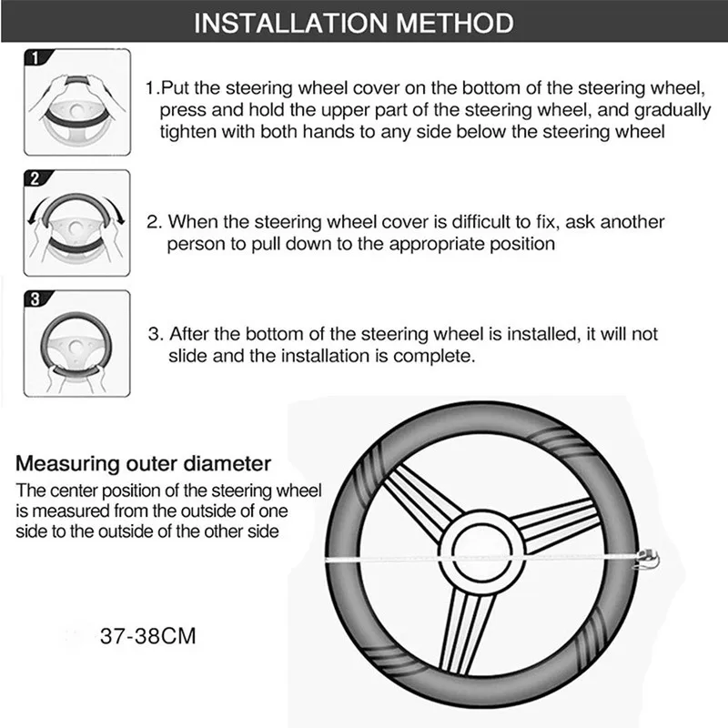 Wheel Colorful Bling Steering Faux Leather Without Inner For Universal 37-38cm Round/D-Shaped Steering Wheel smile