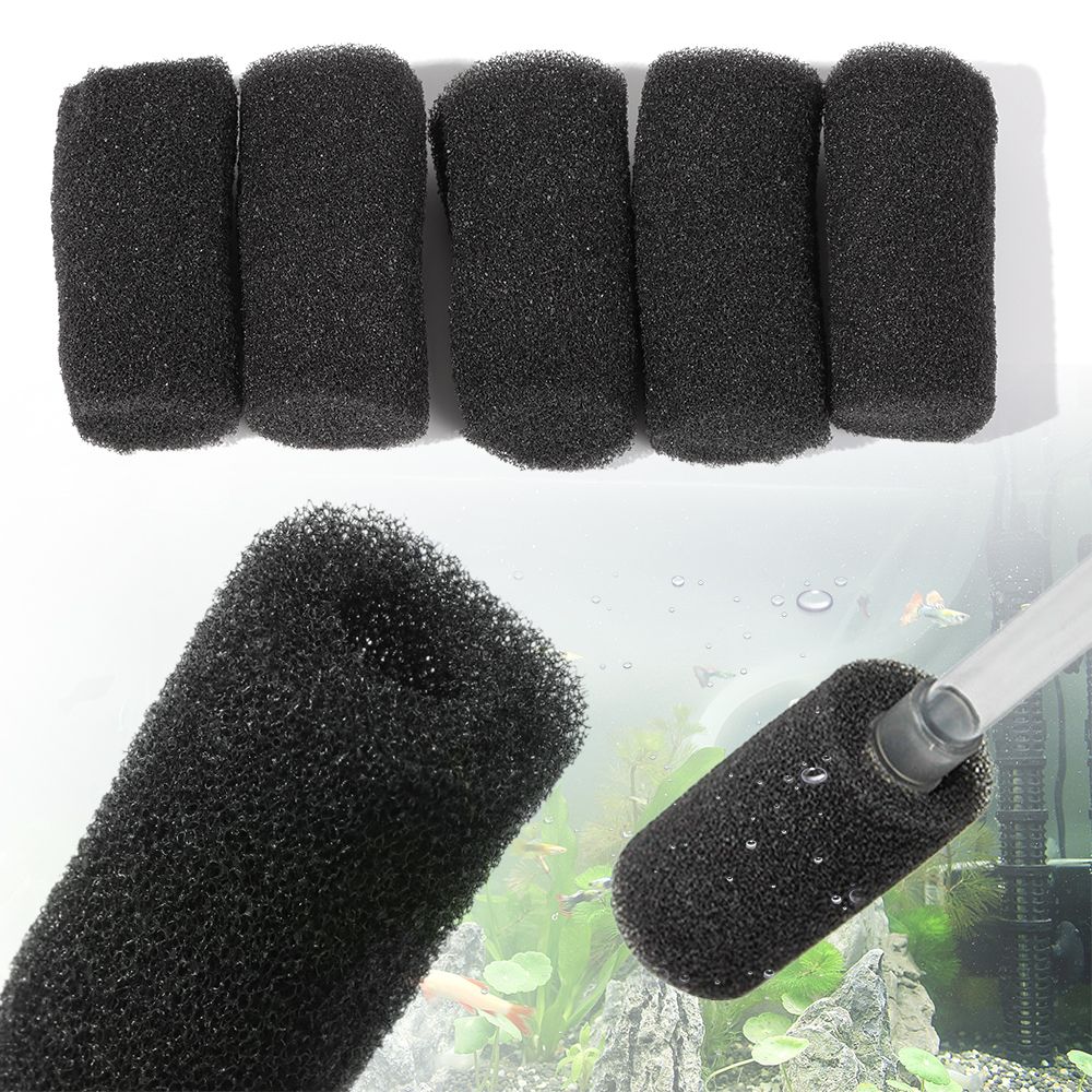 5 Pcs/set Aquarium Biochemical Filter Sponge Fish Tank Inlet Water Pre-Filter Sponge Cartridge Filter Protector Cover