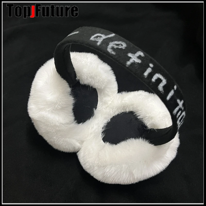 Punk Women Haruku Girl Plush Goth Warm Earmuffs Gothic Women's Lolita Star pentagram Muff Ear Cover Y2K Lovers Fur Headband smile 's