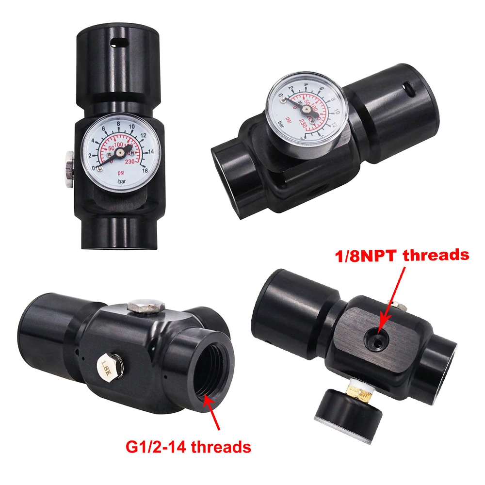CO2 HPA MINI SFR (SUPER FAST REFRESH) REGULATOR With G1/2-14Input 1500 PSI Output 0-130 PSI For Pneumatic Air Tools