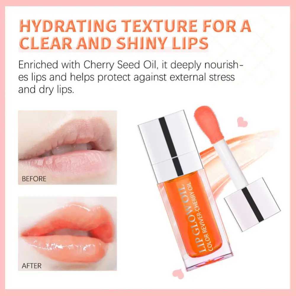 Mirror Water Lip Glaze Long-lasting Waterproof Crystal Jelly Oil Lip Tint Moisturizing Non-stick Cup Lip Glow Oil Care CosmeticsXJ241211