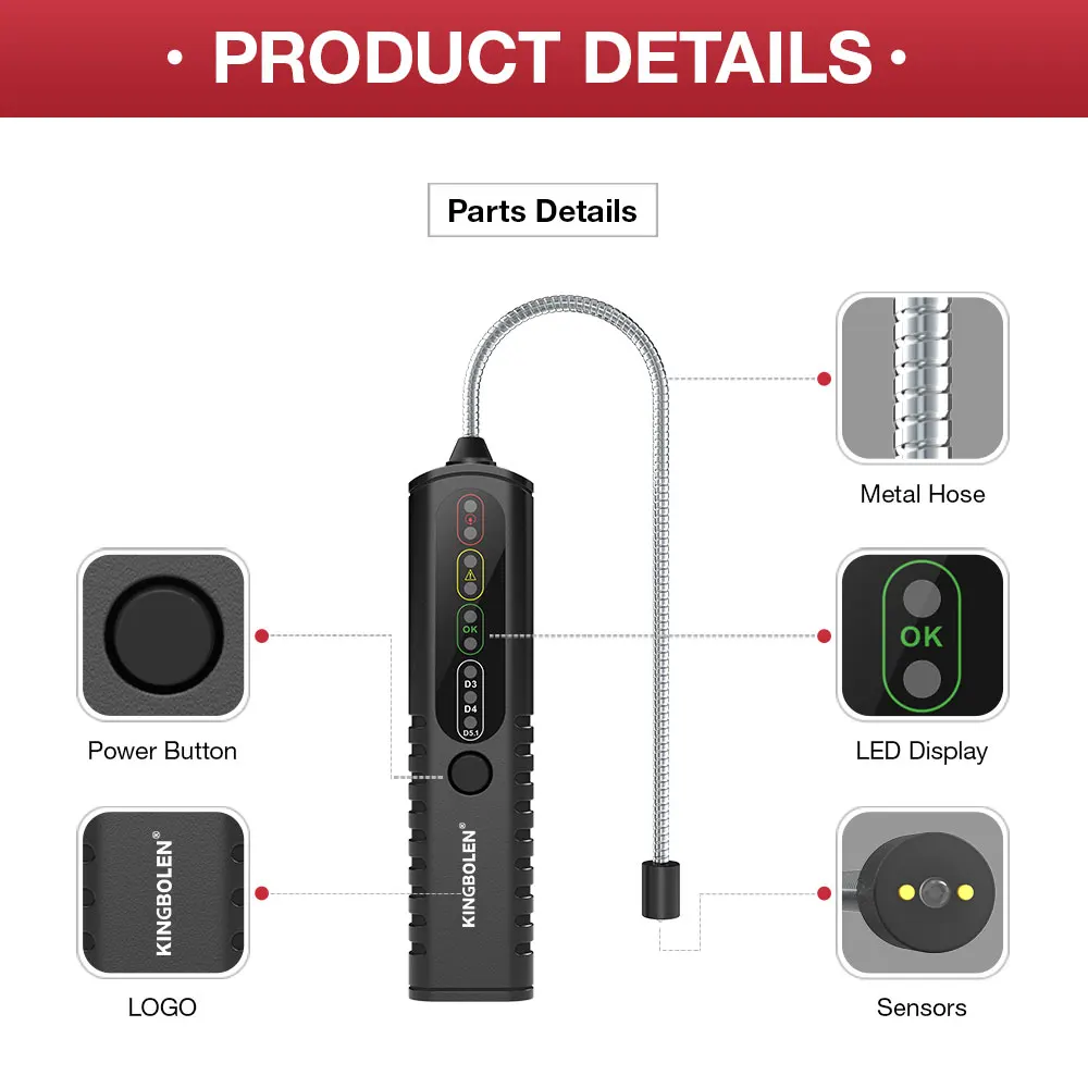 Kingbolen BF100 Brake Fluid Tester pen LED for DOT3/DOT4/DOT5.1 brake fluid tester BF 100 Accurate brake Oil Quality Check Pen B