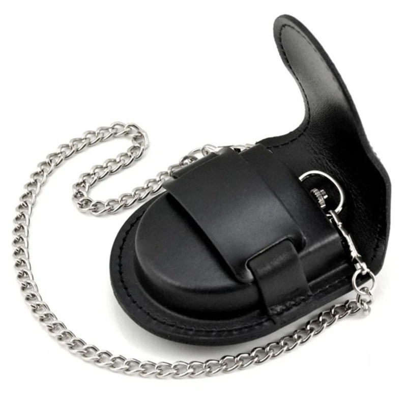 Cases Pocket Leather Watch Protector Holder Waist Bag with Chain Gift for Christmas Anniversary Birthday Easy Use smile