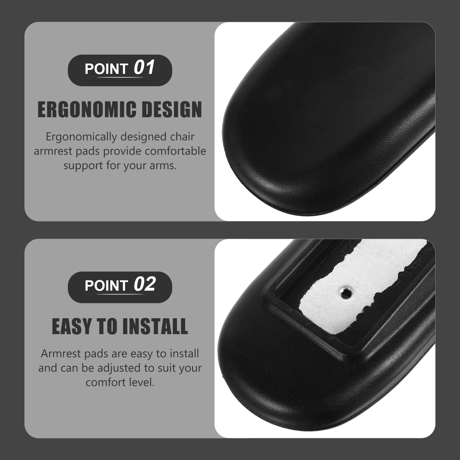Office Chair Armrests Gaming Wheelchair Handle Replacement Accessories Thicken Parts Pu Pad