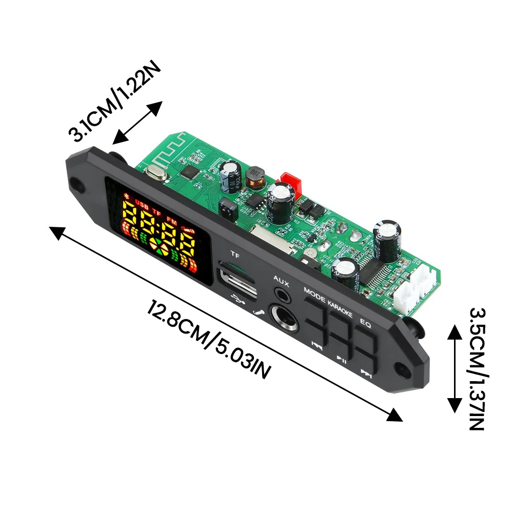 Bluetooth MP3 Decoding Board DC7V-24V Audio Remote Module Support TF Card USB FM Radio Module for Speaker Car MP3 Player