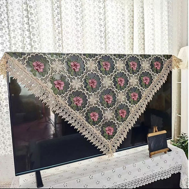 Wholesale lace TV covers, fabric European LCD electrical dust covers