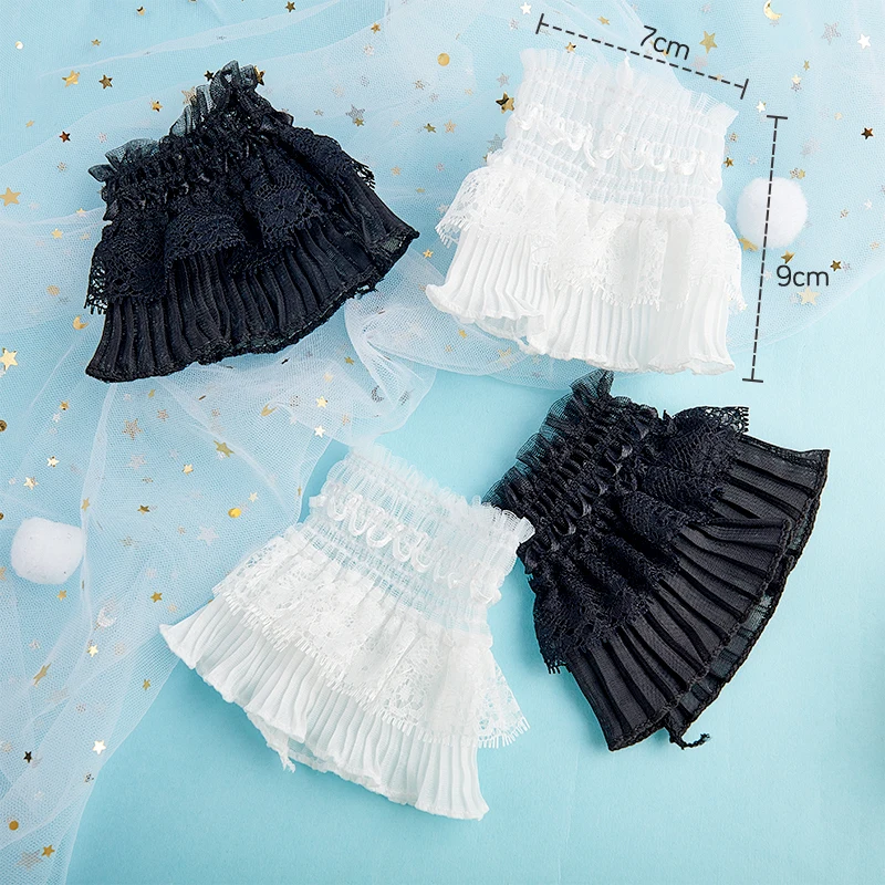 1Pair Lady Detachable Sleeves 2025 Fake Cuffs Female Lace new Thin Pleated Flare Sleeve Ruffles Wristband Sweater Blouse Wrist Warmers