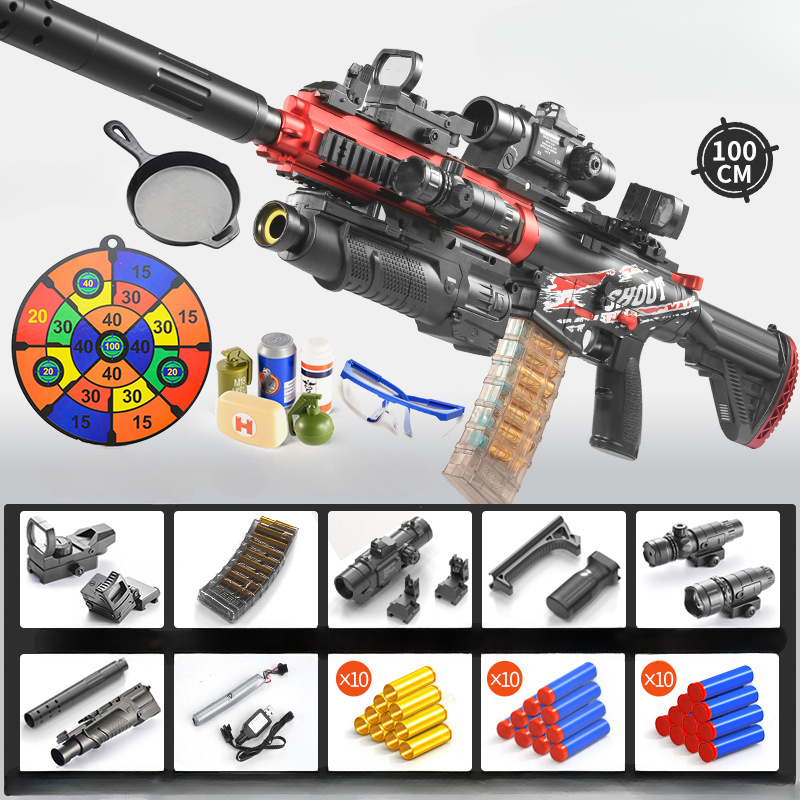 Electric Manual M416 2 Modes Rifle Soft Bullet Foam Dart Shell Ejection Gun Toy Launcher For Adults Boys CS Fighting