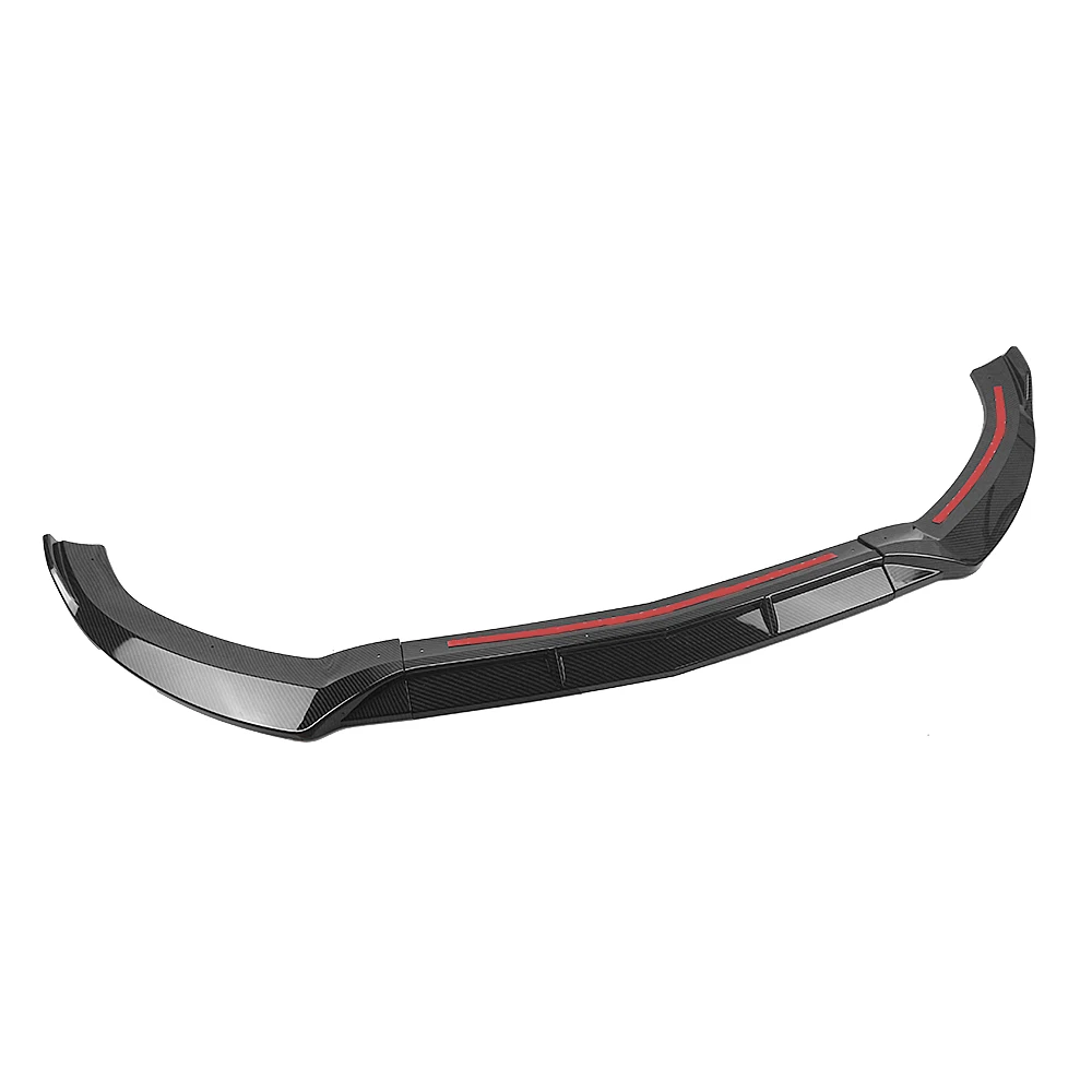 Mercedes-Benz W205 For C-Class C180 C200 C300 C400 Sport 2015 2016 2017 2018 Front Bumper Spoiler Lip Gloss Black Blade Splitter smile