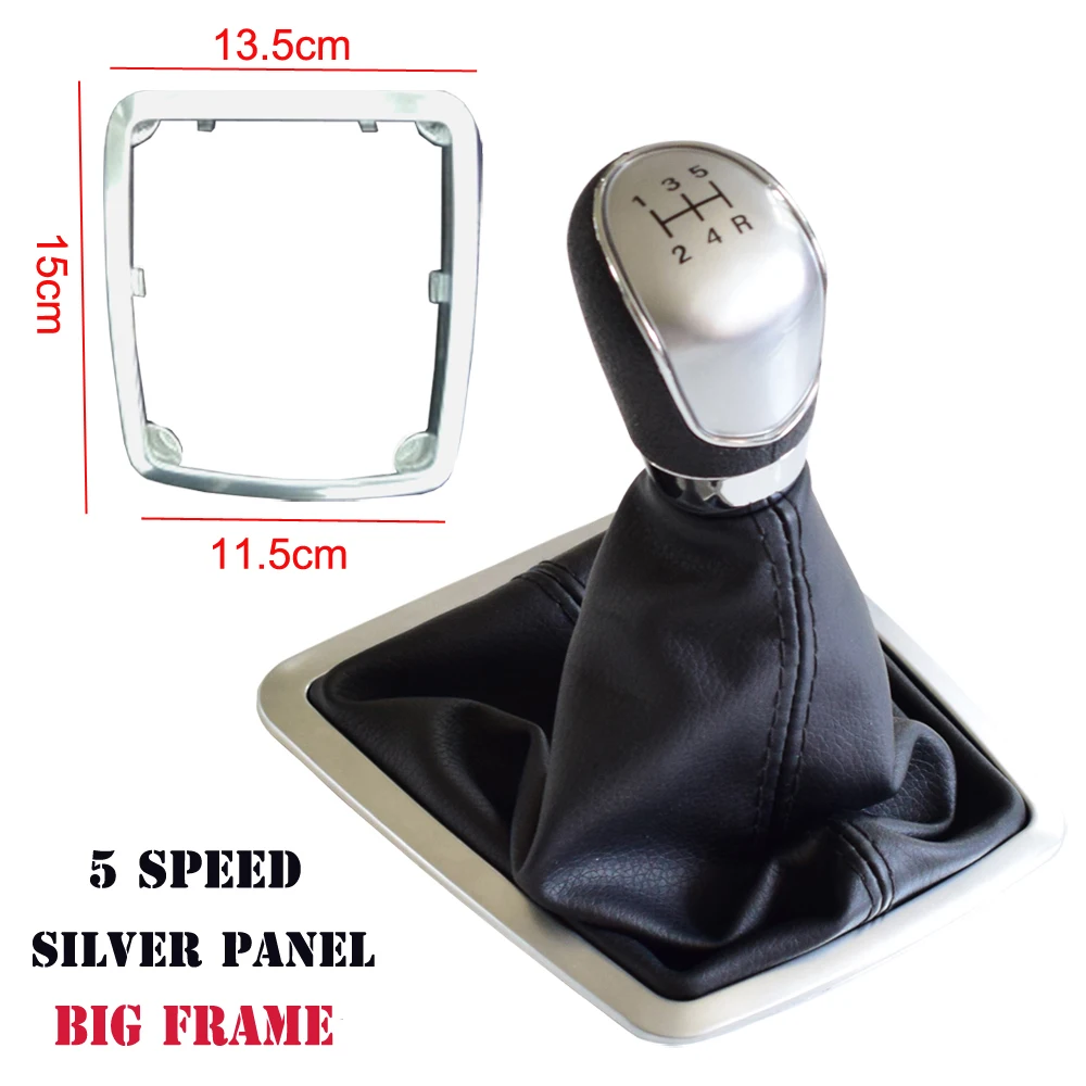 Gear 5/6 Shift Speed Knob Lever HandBall For Ford Focus 2 2 FL C-MAX 2006-2011 3 4 7 Galaxy Gaiter Boot Leather Cover smile