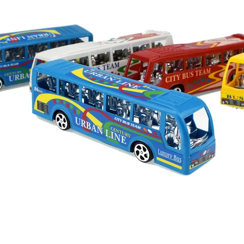 1PC Baby Diecast City Bus Toy 14cm/5.5Inch Mini Car Vehicle Model Gift for Boys Girls Kids Learning Educational Toy Random Style