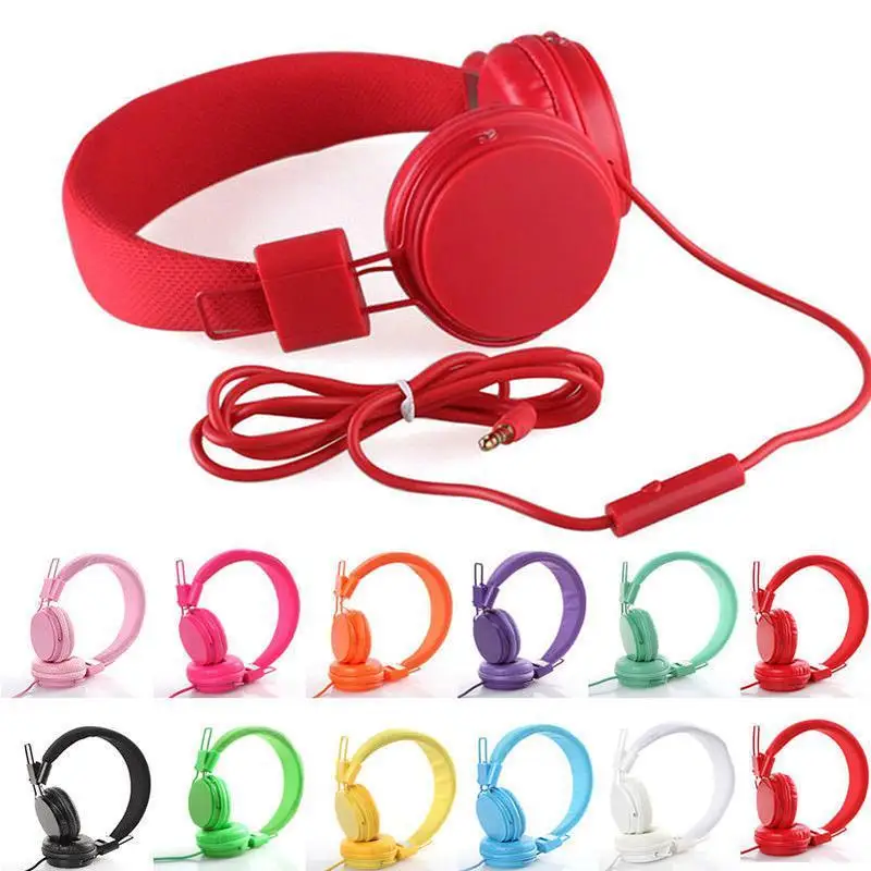 Headphones for Children Kids Girls Boys Teens Foldable Adjustable On Ear Headphones with 3.5mm Jack for Cellphones Computer MP3 smile
