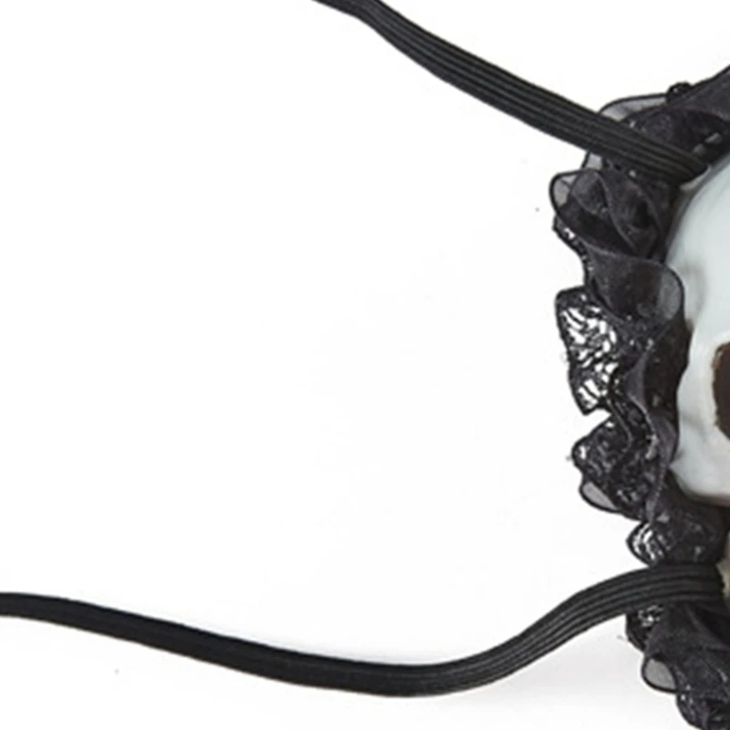 Eye-Patch Pirate Skull Punk Eyepatch Gothic Eyepatch Lace Eye Mask for Halloween Dropshipping smile