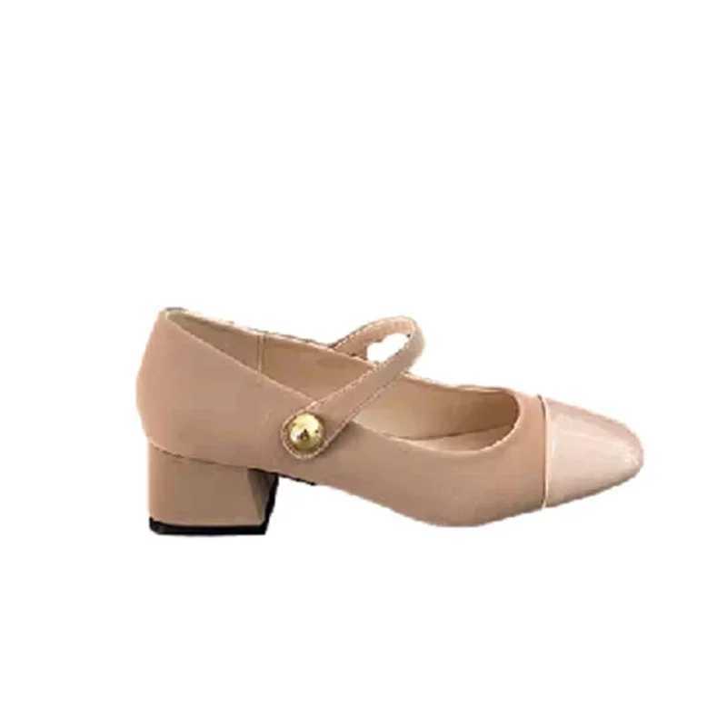 Square Toe Marie Janes High Heels Summer Womens Shallow Shoes 2024 New Designer Dress Shoes Elegant Pump Women Y241109