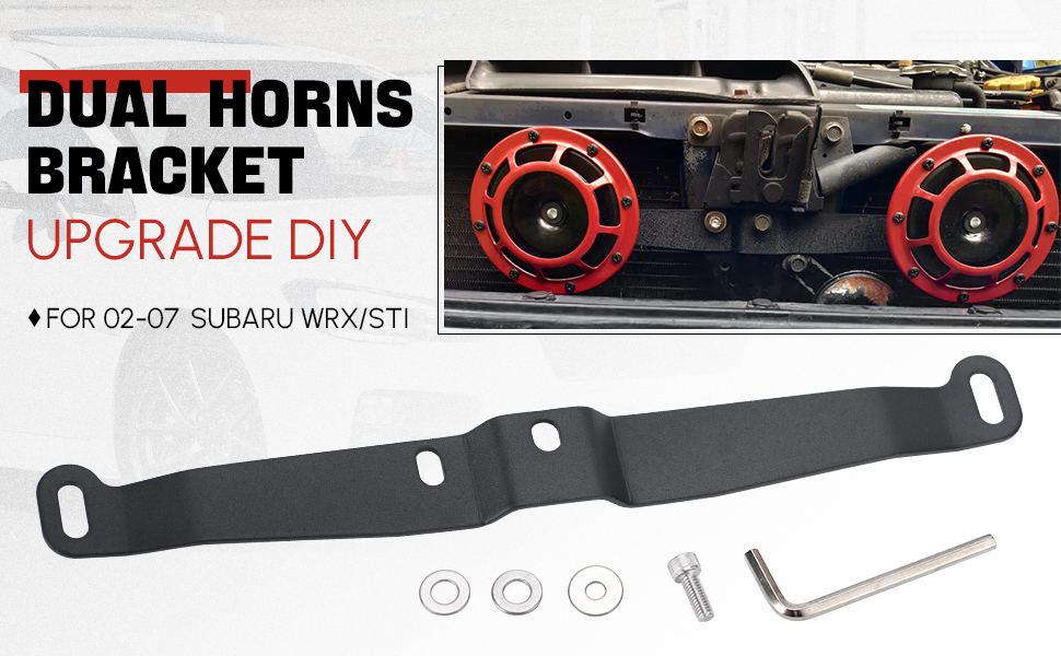 LZONE - Bracket For Dual Horns For 2002-2007 Subaru /STI PQY Horn Bracket JR-DHB01