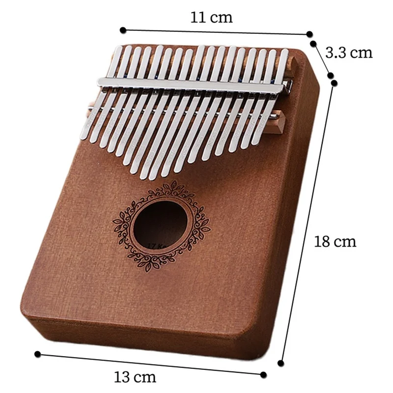 17 Keys Thumb Piano High Quality Handguard Wood Mahogany Mbira Body Musical Instruments Kalimba Piano Creative Music Box