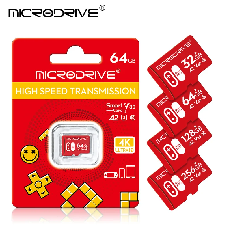 High speed micro tf/sd card 32GB 64GB class 10 Flash Memory Card micro tf sd card 128GB 256GB for smartphone/camera Free Adapter