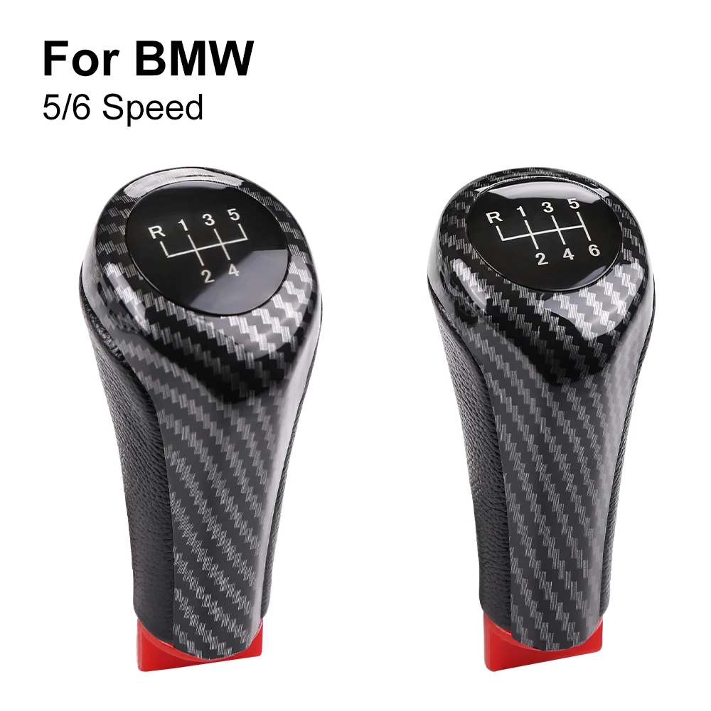 1 Fit For 3 5 6 Series E46 E53 E60 E61 E63 E81 E82 E83 E84 E87 E90 E91 E92 Car 5 6 Speed ddmysmile Leather Gear Stick Shift Knob Smile