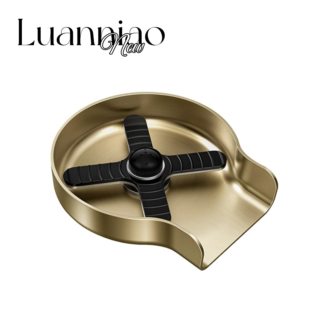 New glass washer home cup cleaning cup washing machine bar cup washer stainless steel cup wash machine gold four leaves