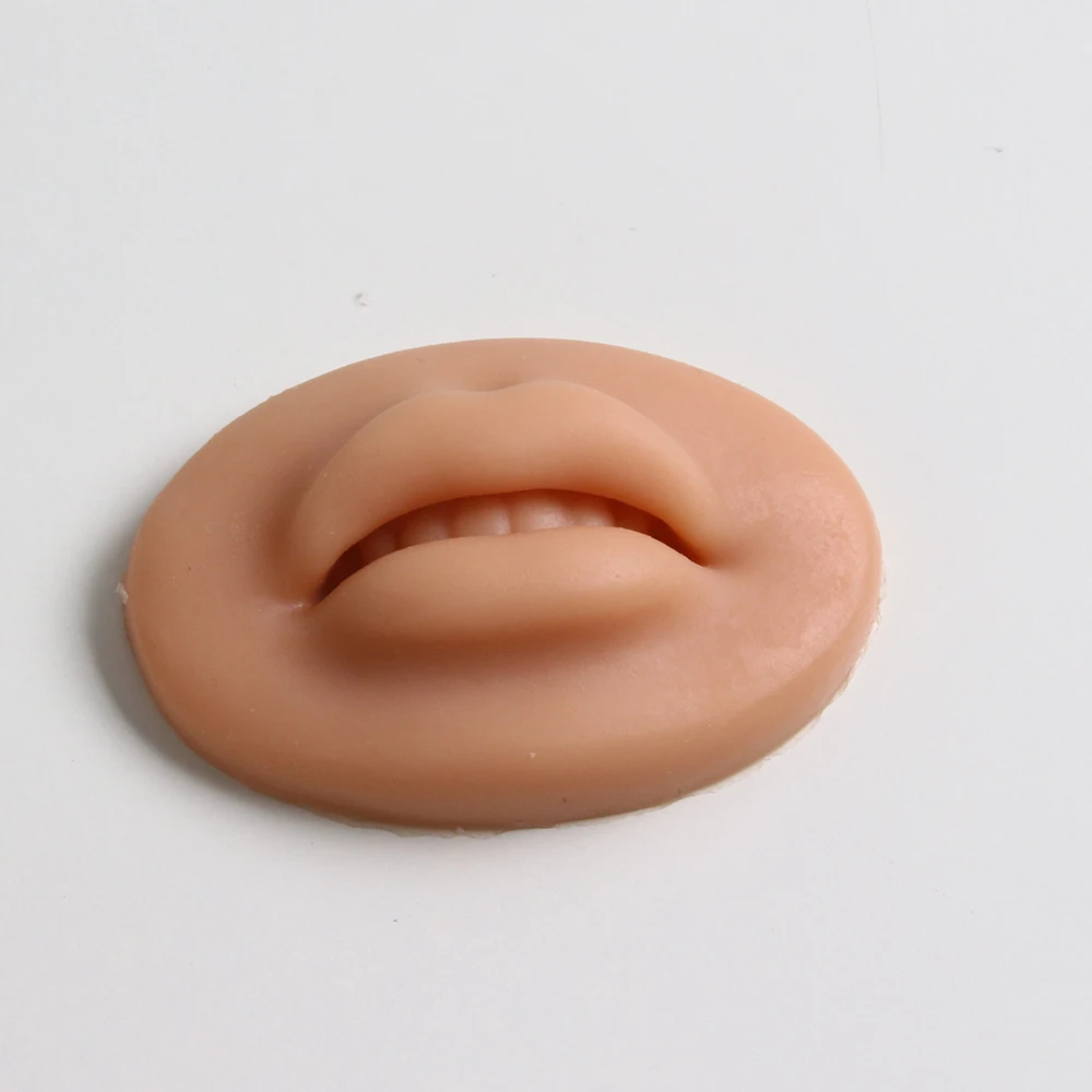 new 3pcs Tattoo Practice Lips Light Skin /Dark Skin /Brown Silicone Microblading 2025 Practice Skin 3D Lip Skin Tattoo Cosmetic Lip