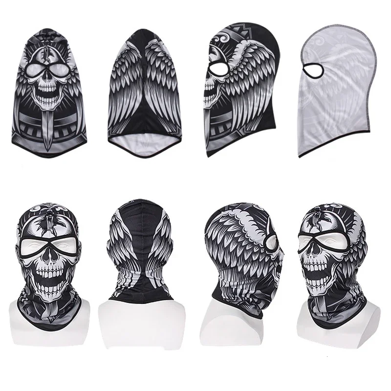 Balaclava Skull Men Bandana Women Ski Mask Windproof Sports Scarf Riding Full Face Cover Fishing Hiking Neck Gaiter Face Shield smile