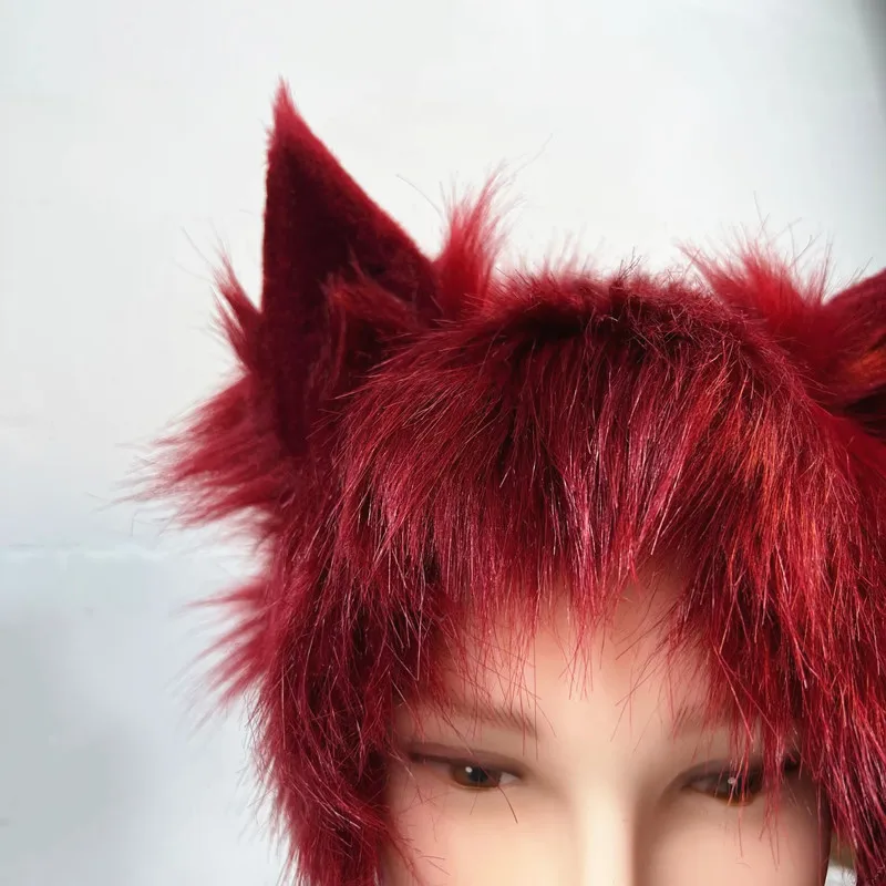 Ear Heartsteel Sett Cosplay Fox Wolf Ear Simulated Animal Hairhoop Hairband Headwear ddmysmile LOL Cosplay Sett Cosplay Heartsteel Sett Smile